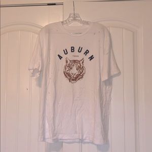 Scarlet & Gold distressed Auburn Tiger tee shirt